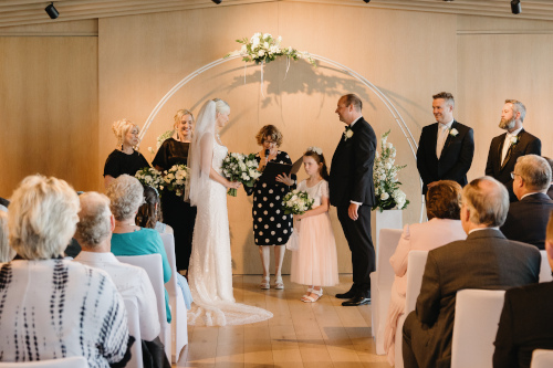 Stacey and Laureen exchanging vows.